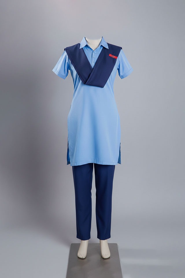Girls Light Blue School Uniform