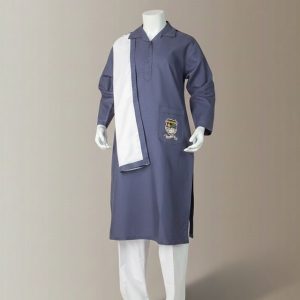 Girls Blue and White School Uniform